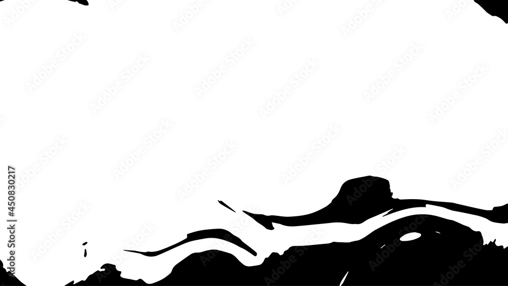 Black and white abstract painting background. Abstract brush design.