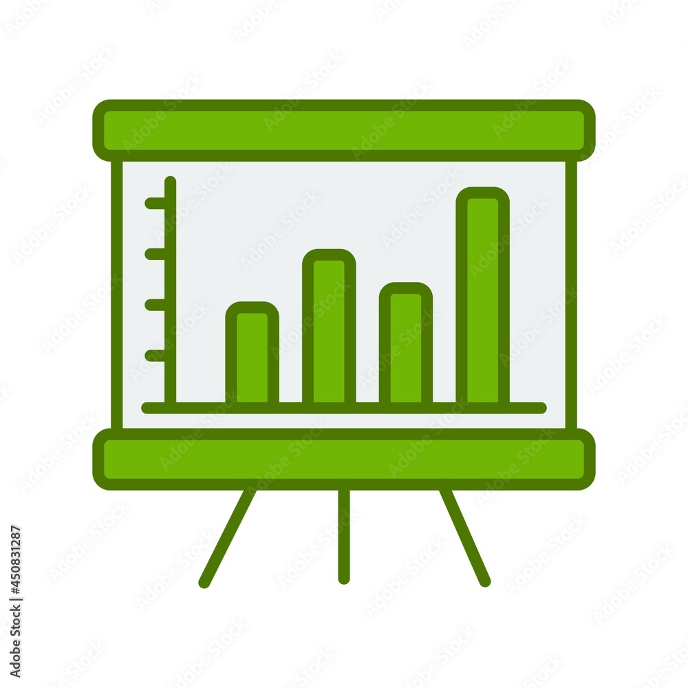 Barchart Green Filled Vector Icon Design Barchart Green Filled Vector Icon Design