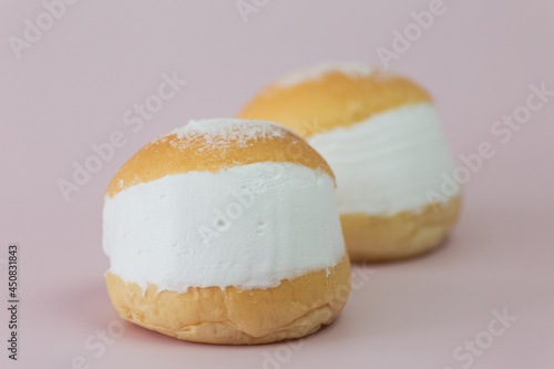 Homemade MARITOZZO is Italian bread stuffed with whipped cream.