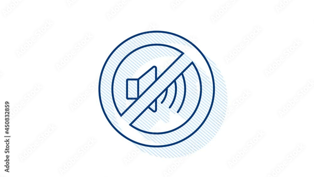 No sound phone. Telephone call. Cell phone icon. Motion graphics. No sound phone. Telephone call. Cell phone icon. Motion graphics.