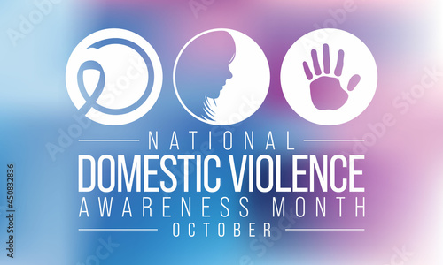 Domestic Violence awareness month (DVAM) is observed every year in October, to acknowledge domestic violence survivors and be a voice for its victims. Vector illustration