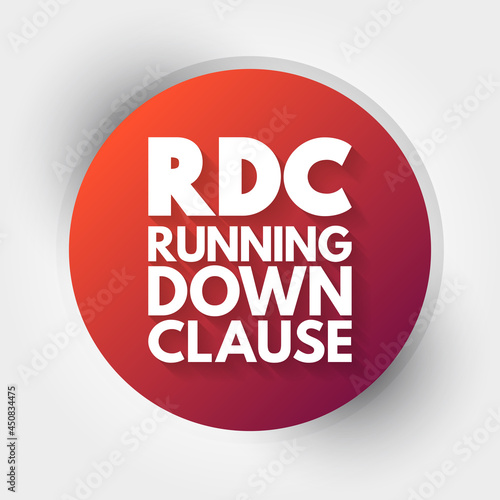RDC - Running Down Clause acronym, concept background