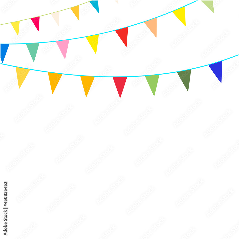 triangle festive flags on the string vector illustration triangle festive flags on the string vector illustration