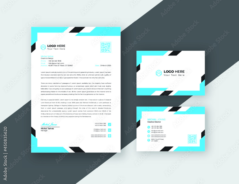 Letterhead template flat style Vector design Letterhead template flat style Vector design