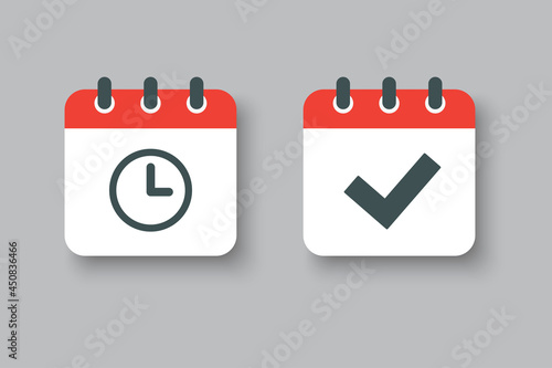 Free Download Set icons page calendar - schedule, time and done - GFXLoad