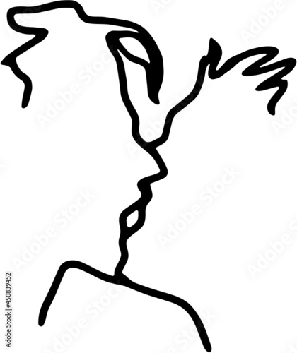 silhouette of a person/ Kiss