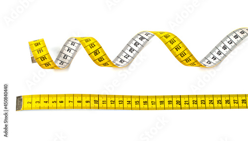 Measuring tape of tailor with indicators photo