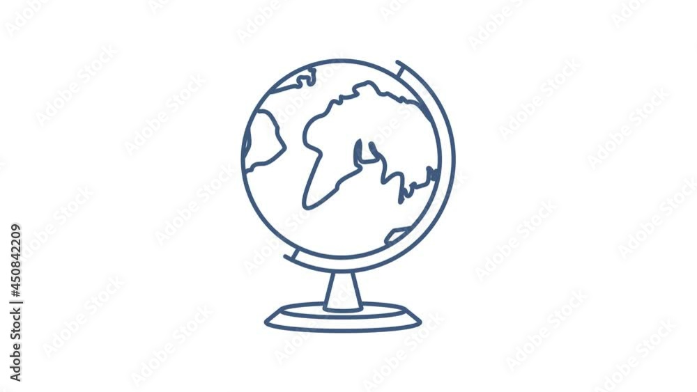 Earth globes isolated. Flat planet Earth icon. Motion graphics. Earth globes isolated. Flat planet Earth icon. Motion graphics.
