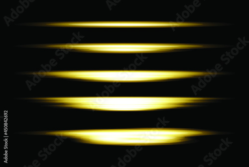 Yellow  transparent background lens flares pack 