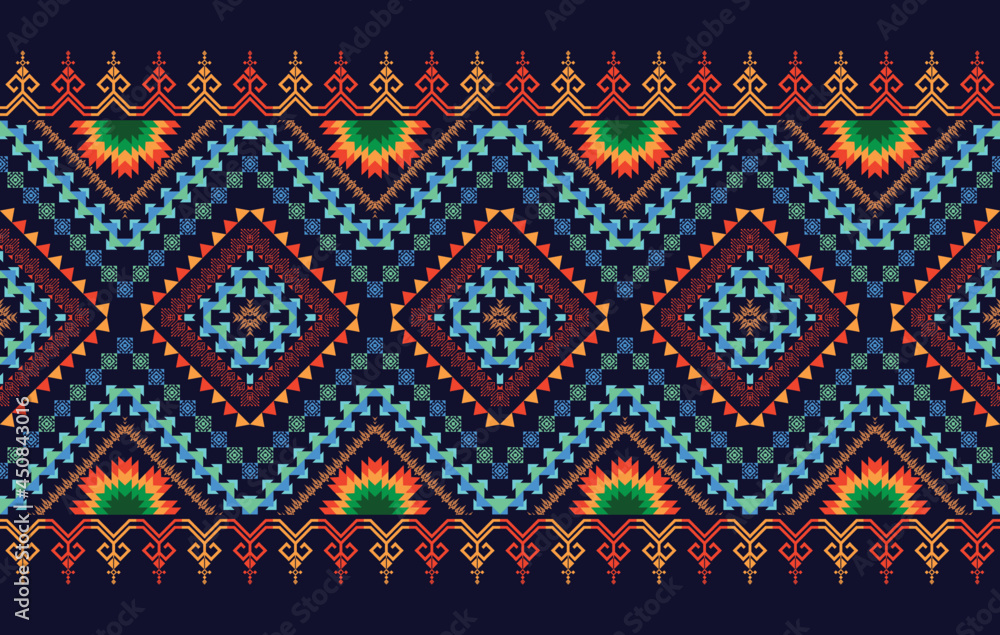 Ikat Indian ethnic pattern design. Aztec fabric carpet mandala ornament boho chevron textile decoration wallpaper. Geometric traditional embroidery vector illustrations background. Ikat Indian ethnic pattern design. Aztec fabric carpet mandala ornament boho chevron textile decoration wallpaper. Geometric traditional embroidery vector illustrations background.