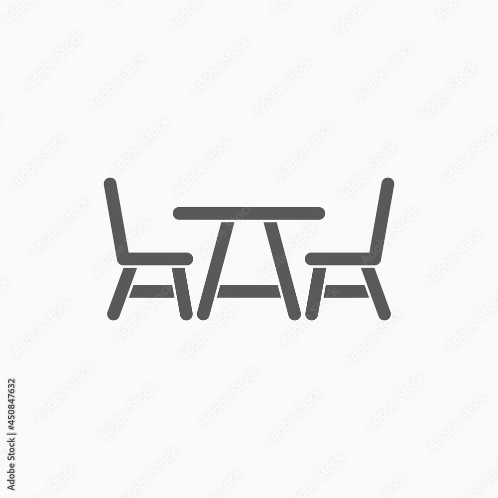 table and chair icon, table chair vector table and chair icon, table chair vector