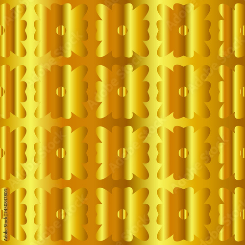 Geometric vector pattern with yellow and white gradient. gold ornament for wallpapers and backgrounds.