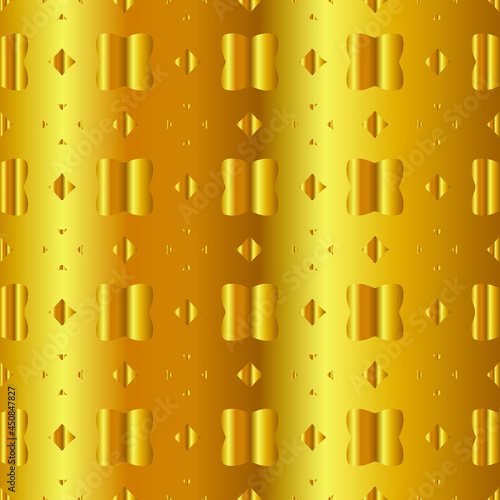 Geometric vector pattern with yellow and white gradient. gold ornament for wallpapers and backgrounds.