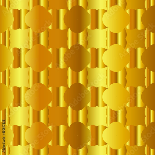 Geometric vector pattern with yellow and white gradient. gold ornament for wallpapers and backgrounds.