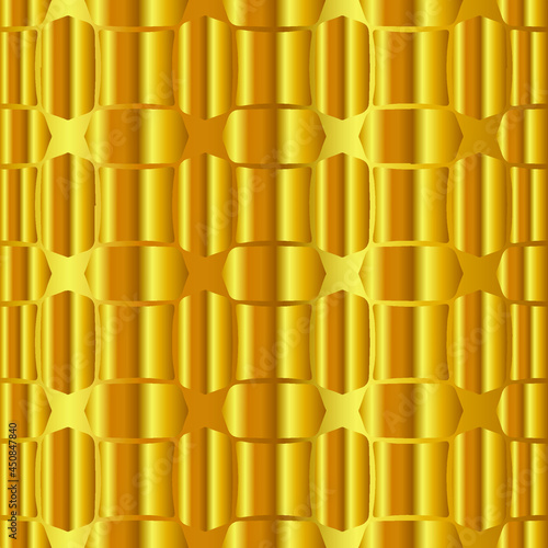 Geometric vector pattern with yellow and white gradient. gold ornament for wallpapers and backgrounds.