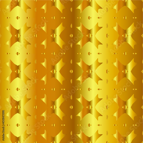 Geometric vector pattern with yellow and white gradient. gold ornament for wallpapers and backgrounds.