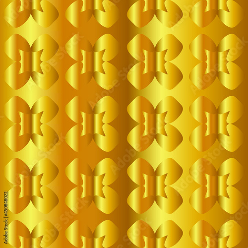 Geometric vector pattern with yellow and white gradient. gold ornament for wallpapers and backgrounds.