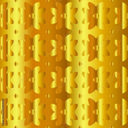 Geometric vector pattern with yellow and white gradient. gold ornament for wallpapers and backgrounds.