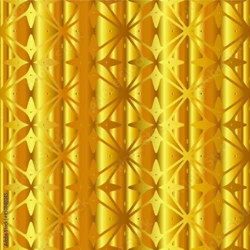 Geometric vector pattern with yellow and white gradient. gold ornament for wallpapers and backgrounds.