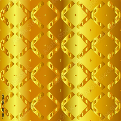 Geometric vector pattern with yellow and white gradient. gold ornament for wallpapers and backgrounds.