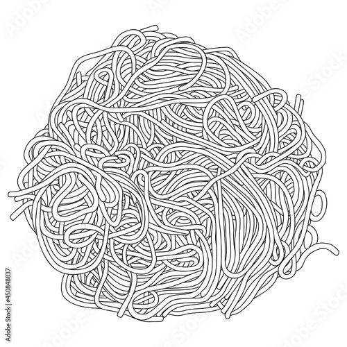 Spaghetti - hand drawn vector illustration