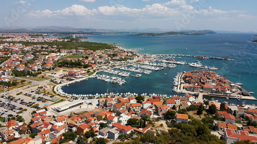 Tribunji small city near Vodice, Croatia. Stunning views on the city based on the small island and turquoise sea © Marcin