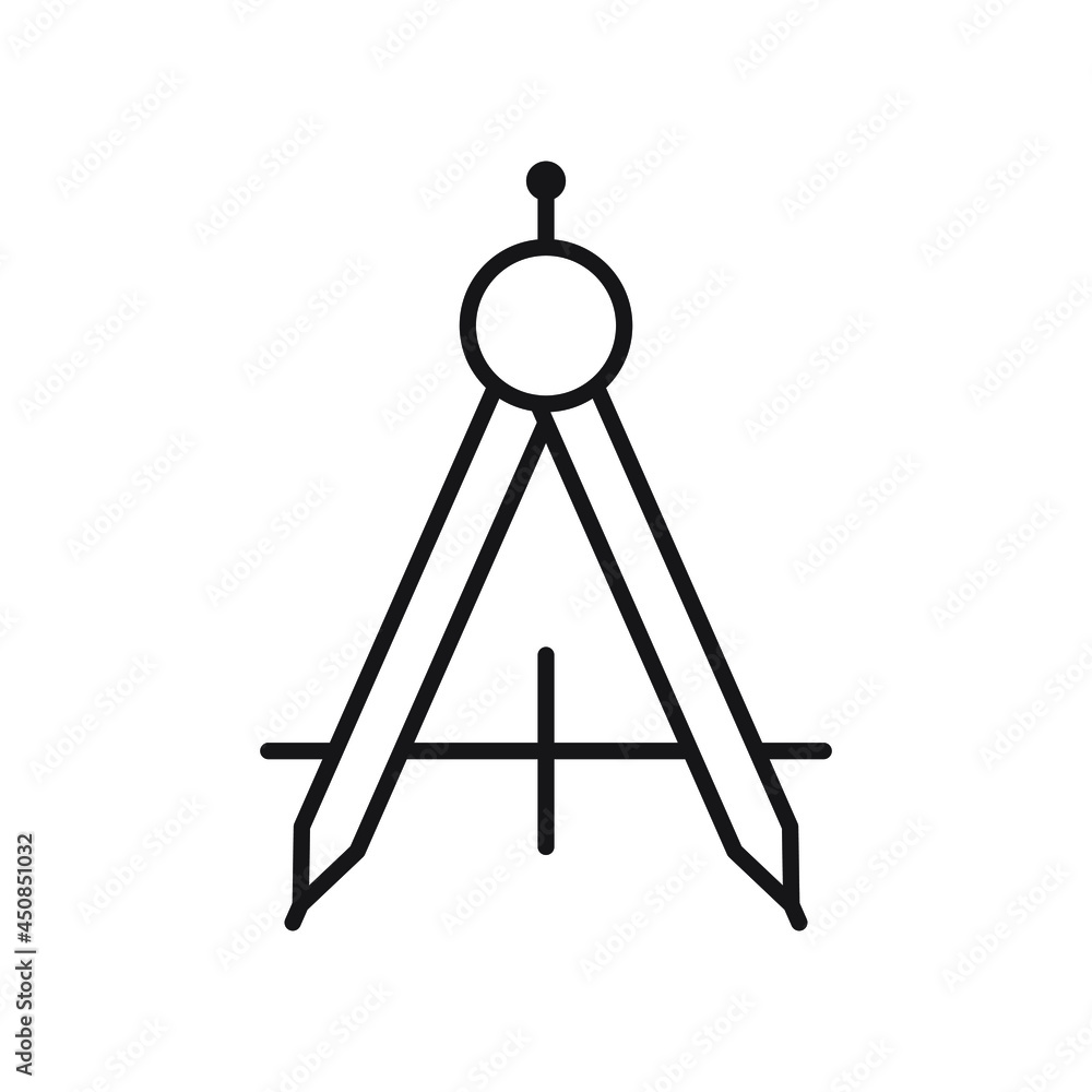 compass thin line. vector icon. compass thin line. vector icon.