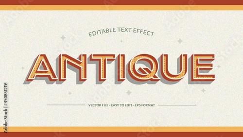 Antique Text Effect with Retro or Vintage Flair