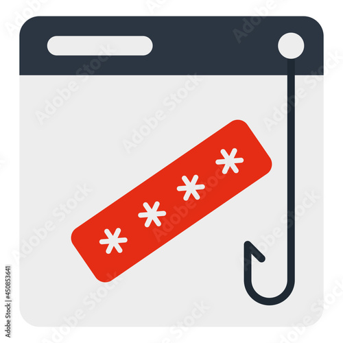 Trendy vector design of website phishing