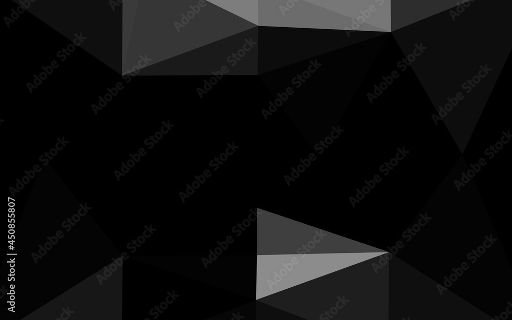 Obraz premium Dark Silver, Gray vector shining triangular pattern.