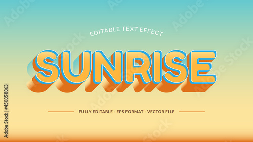 Sunrise Text Effect made with Warm and Cozy Tone