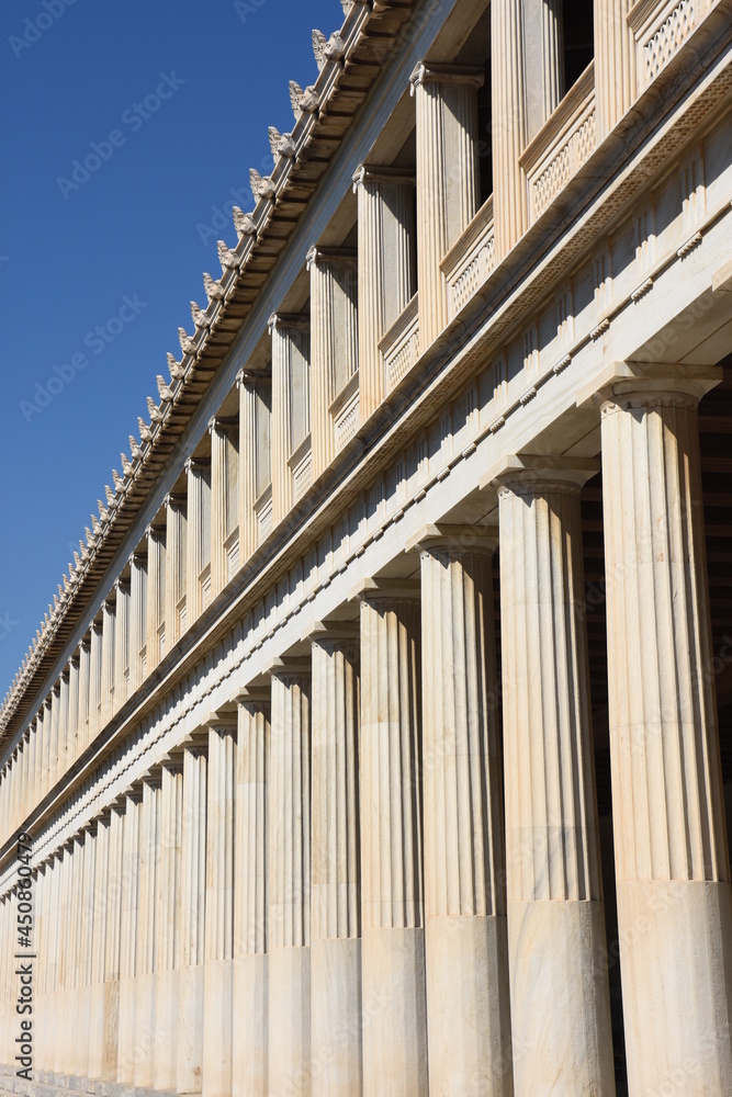 symmetries and geometries and columns at the Agora of Athens in Greece symmetries and geometries and columns at the Agora of Athens in Greece