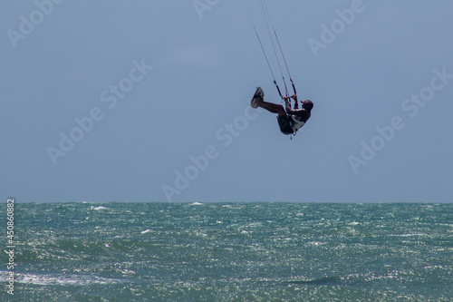 kitesurfing in the brazilian beach