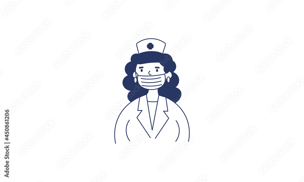 Fototapeta premium The nurse woman. Immunization campaign. Health care and protection. Vaccine icons. Medical treatment.