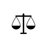 justice scale icon, justice vector, scale illustration