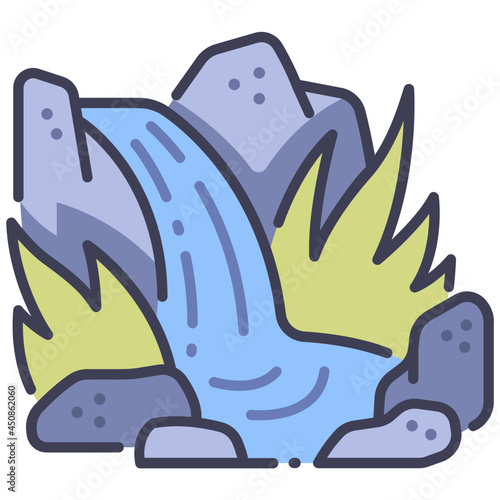 garden waterfall icon