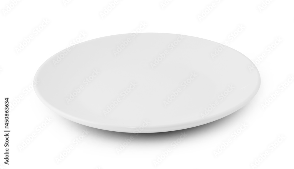 empty plate isolated on white background empty plate isolated on white background