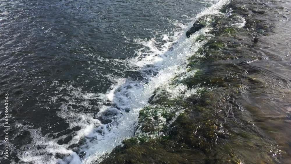 European waterfall on the Venta river, Latvia. Power of nature. High quality 4k footage European waterfall on the Venta river, Latvia. Power of nature. High quality 4k footage