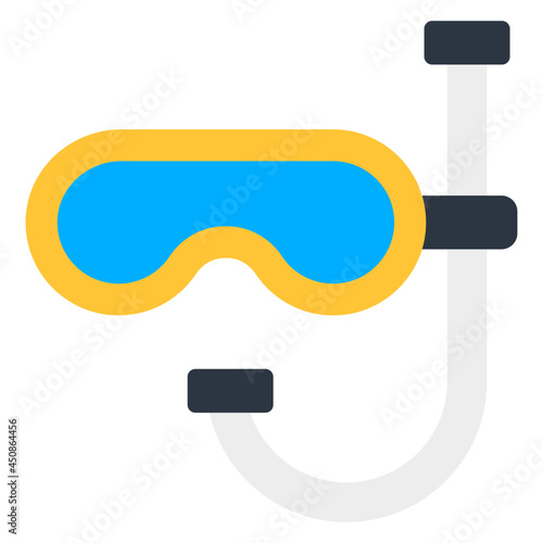 A unique design icon of snorkeling mask