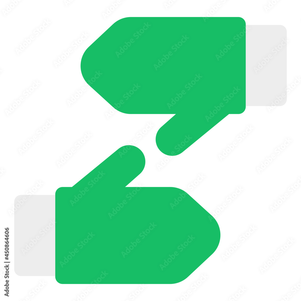 A hand covering icon, vector design of gloves A hand covering icon, vector design of gloves