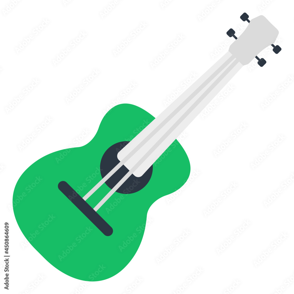 A music equipment icon, flat design of guitar A music equipment icon, flat design of guitar