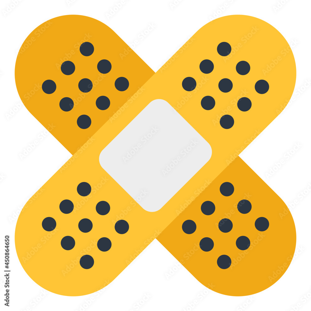 Modern design icon of first aid bandages Modern design icon of first aid bandages