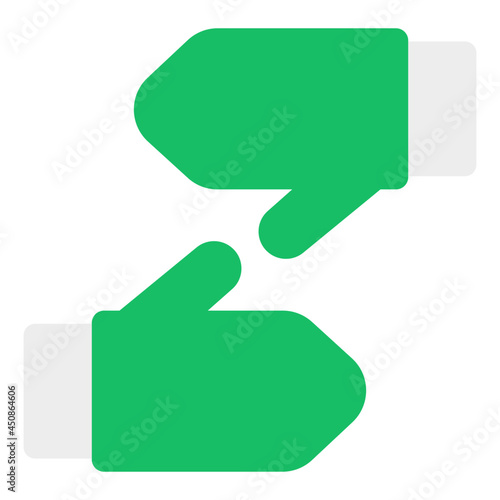 A hand covering icon, vector design of gloves