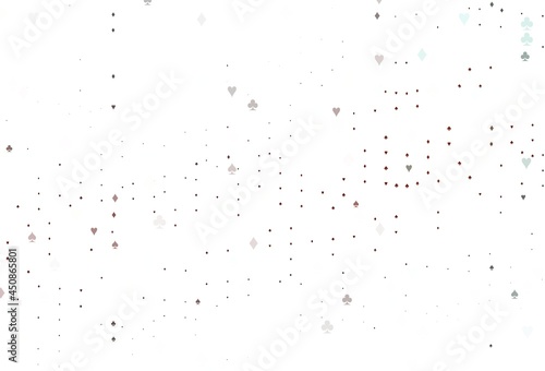 Light Red vector template with poker symbols.