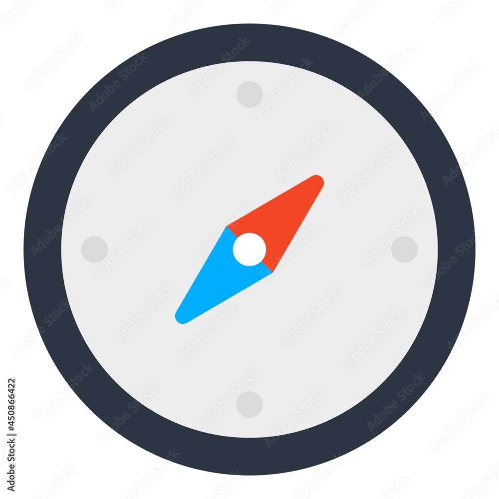 A magnetic tool icon, vector design of compass A magnetic tool icon, vector design of compass