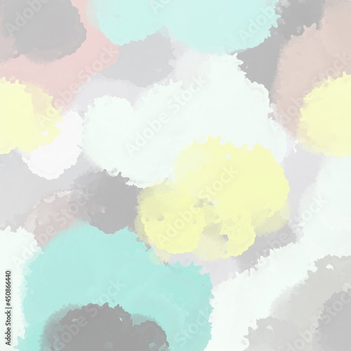 Colorful  watercolor  textured clouds in pastel. Abstract  fluffy illustration.