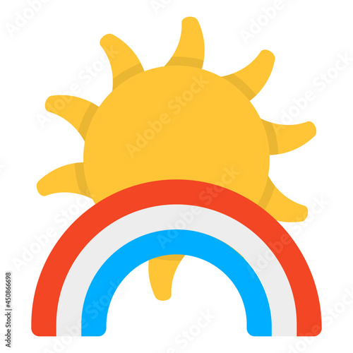 A colorful band denoting concept of rainbow