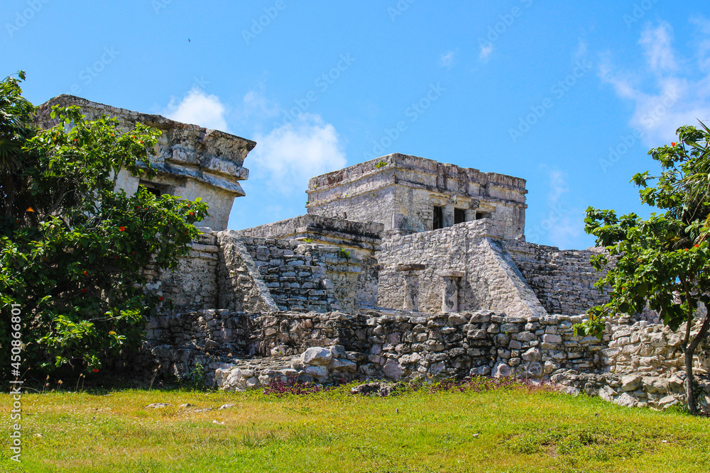 Ancient Mayan ruins in Tulum, Mexico