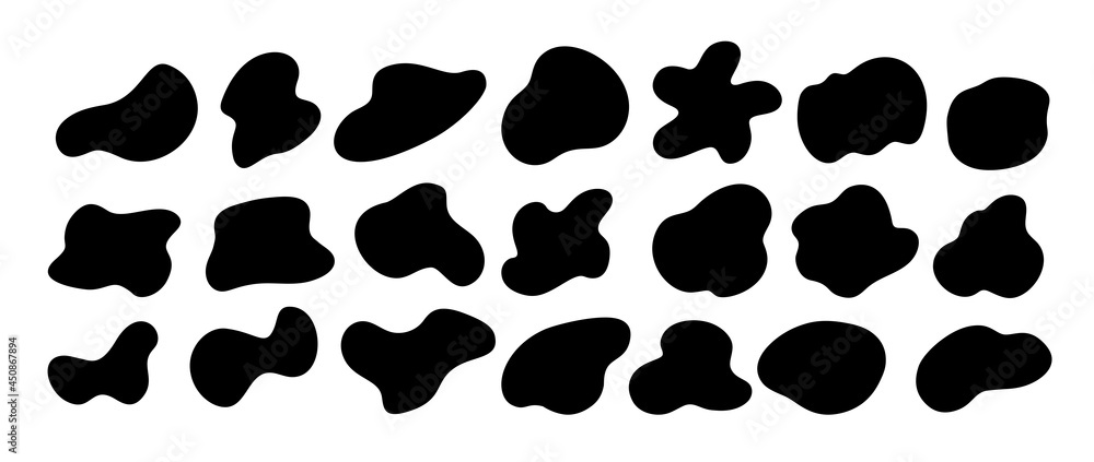 Vector set of liquid shapes Vector set of liquid shapes
