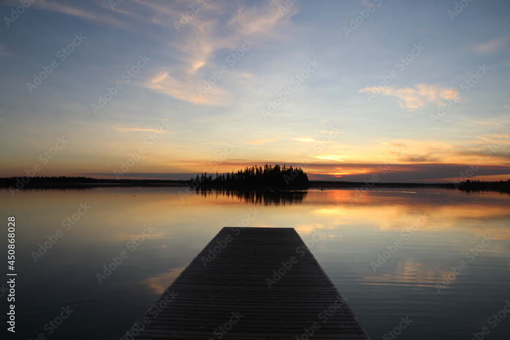 Sunset From The Dock, Elk Island National Park, Alberta